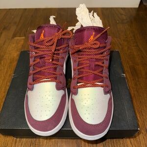 Jordan 1’s Burgundy and Off White Sneakers